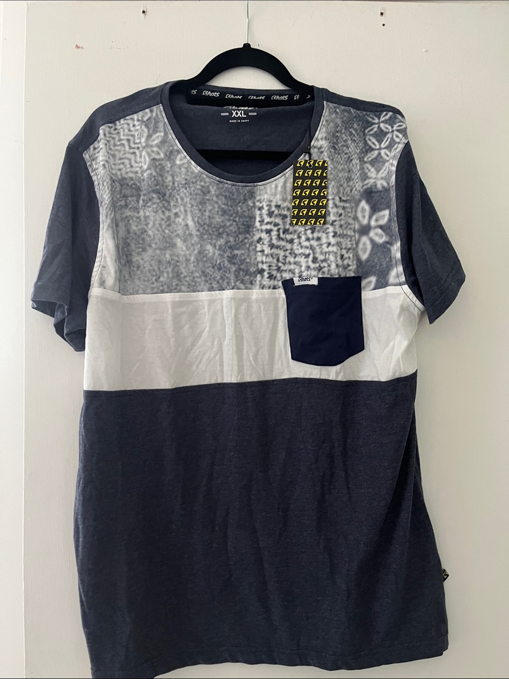 Men's Colorblock Pocket Tee - Gray/White